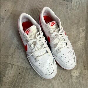 Nike Red and White Men's Sneakers